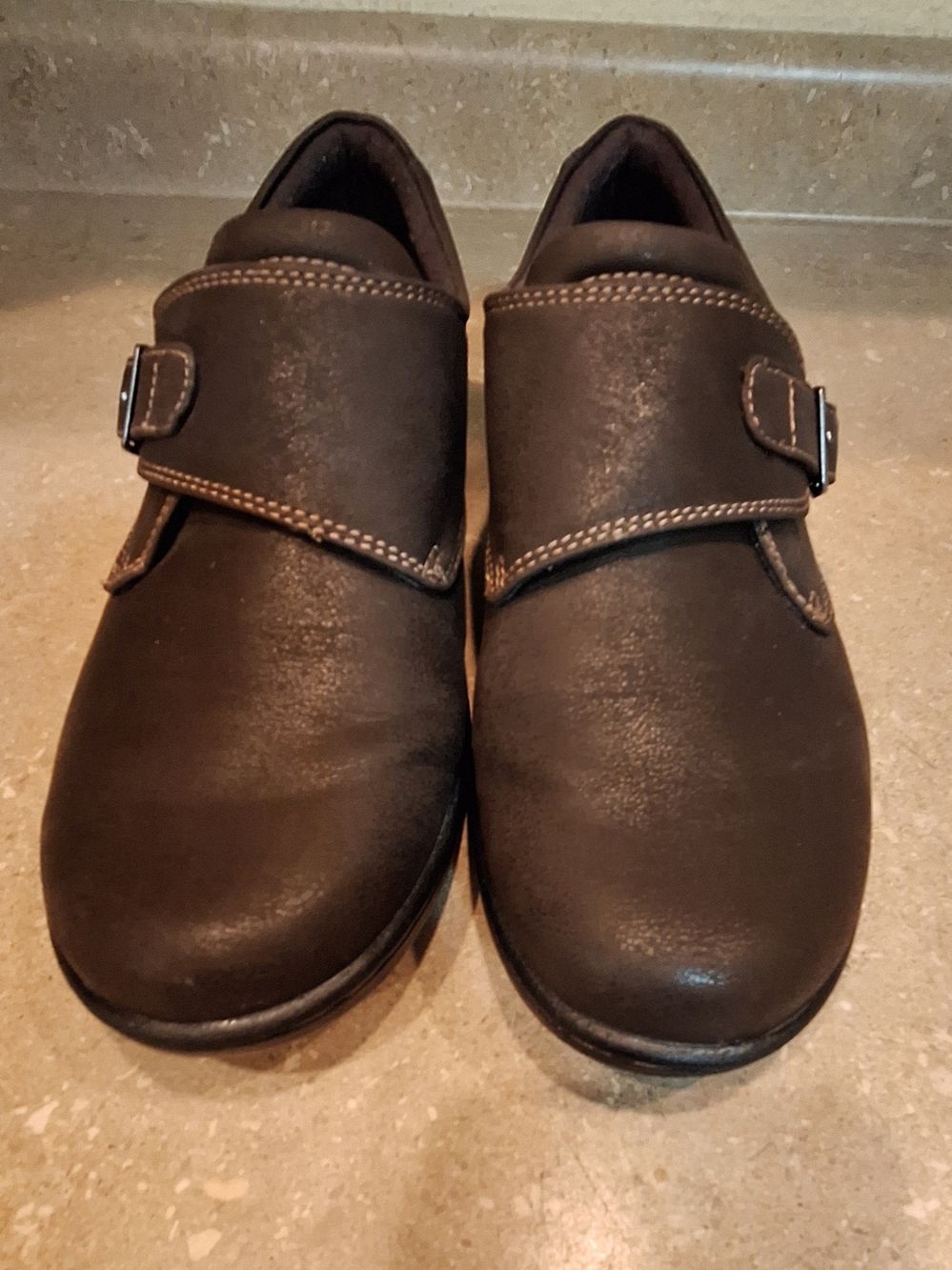 Womens Eastland Sherri Brown Leather Slip-On Loafers. Sz 8